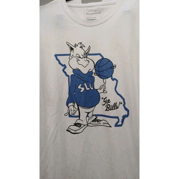 VTG Homefield SLU Billikens Go Bills Tee L Saint Louis Univ NCAA Basketball EUC - Picture 3 of 5
